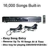 Rental Package A:<br>Karaoke System with 12,310 English songs<br>Updated 05/01/2016 - Seattle Karaoke - Seattle Karaoke - Systems w/ English Songs - 1